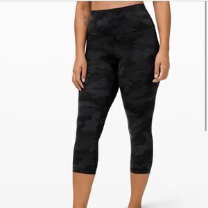 Lululemon Wunder Under Crop | Black Camo